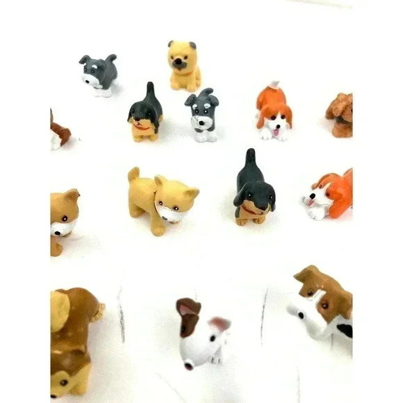 34 pc Tiny Dogs Miniature Figurines Crafts Various Breeds NEW Puppy Pet - Picture 7 of 12
